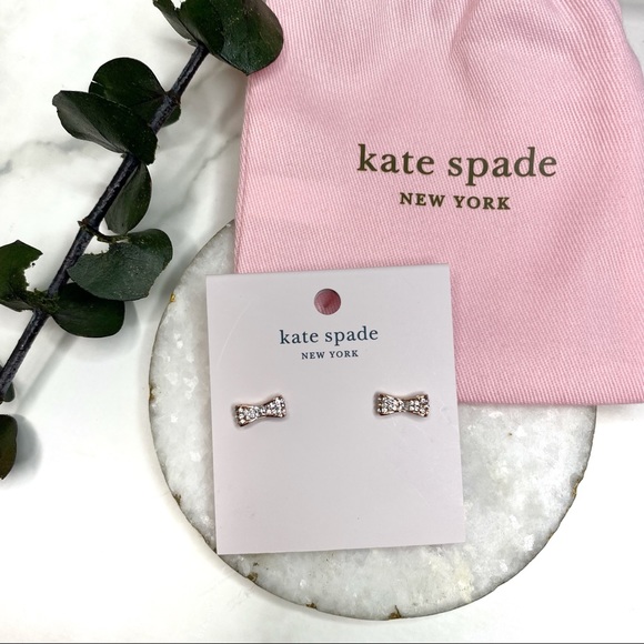 Kate Spade New York NWT Ready Set Bow Gold Tone Stud Earrings